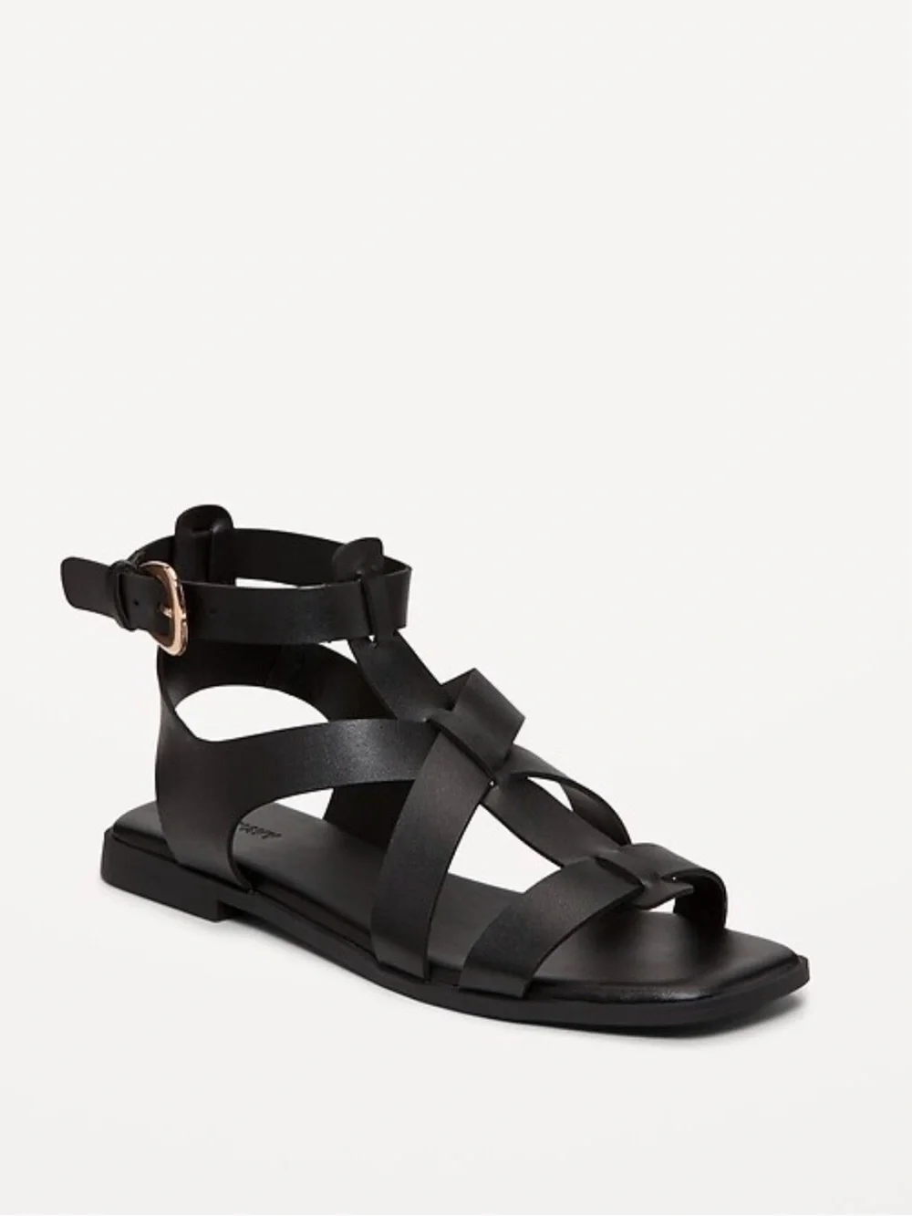 Faux-Leather Gladiator Sandals for Women